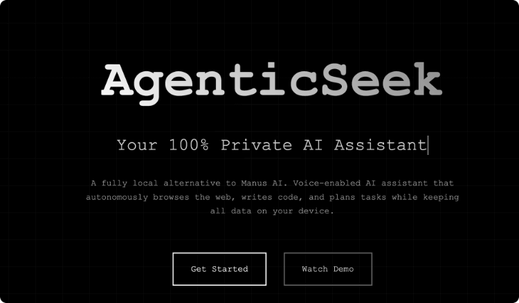 agenticSeek：可以在本地运行的 Manus